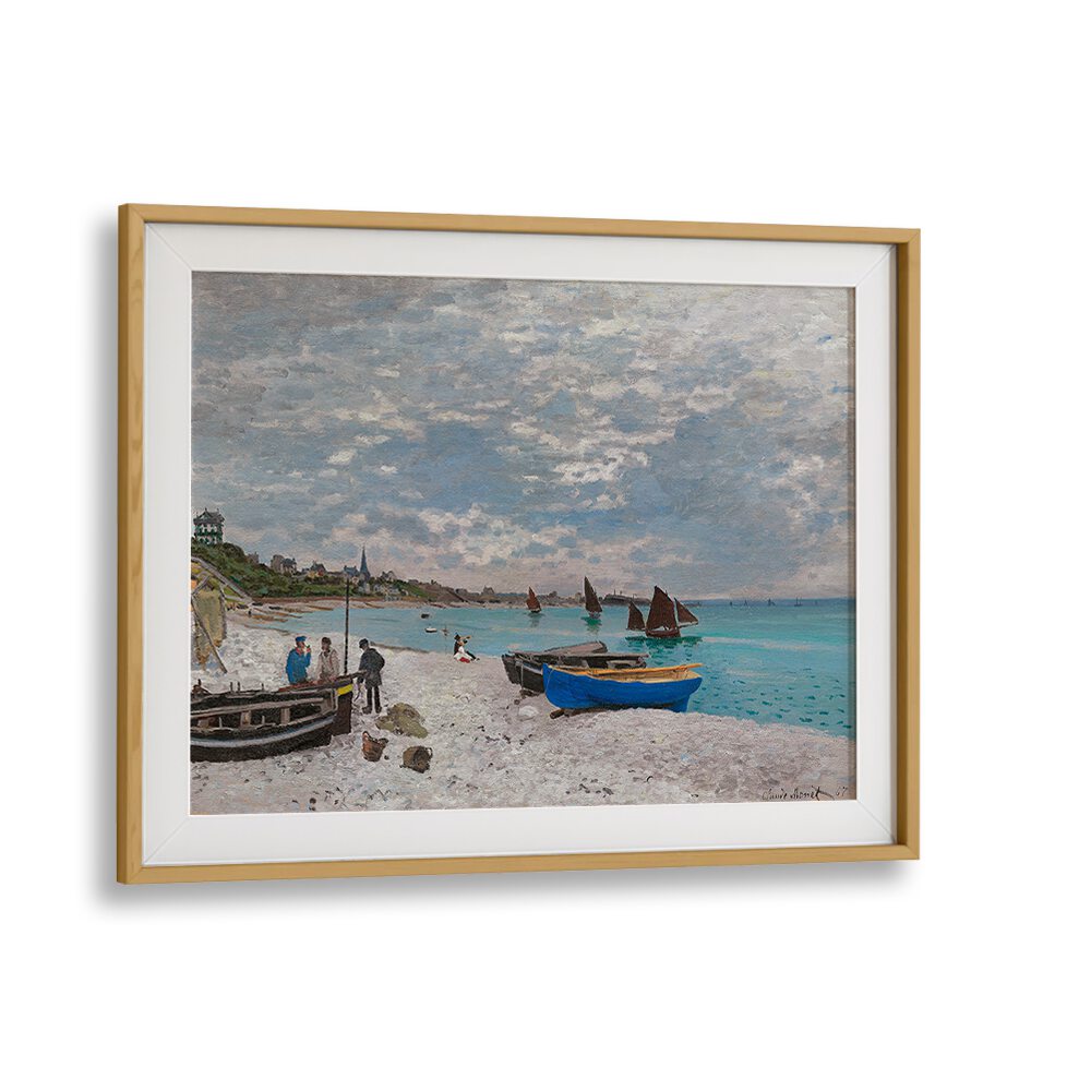 THE BEACH AT SAINTE-ADRESSE (1867) , VINTAGE PAINTINGS