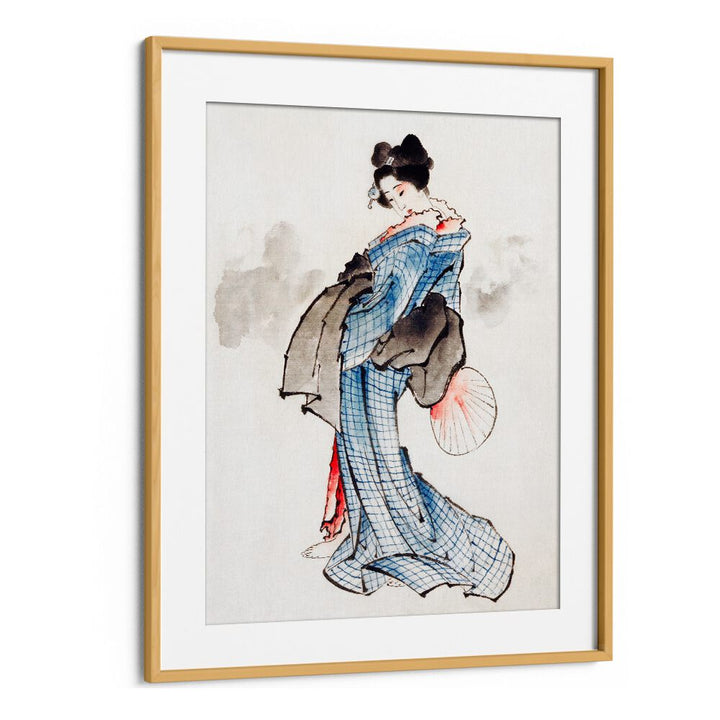 JAPANESE WOMAN (1760-1849) VINTAGE UKIYO-E STYLE BY KATSUSHIKA HOKUSAI, JAPANESE PAINTINGS