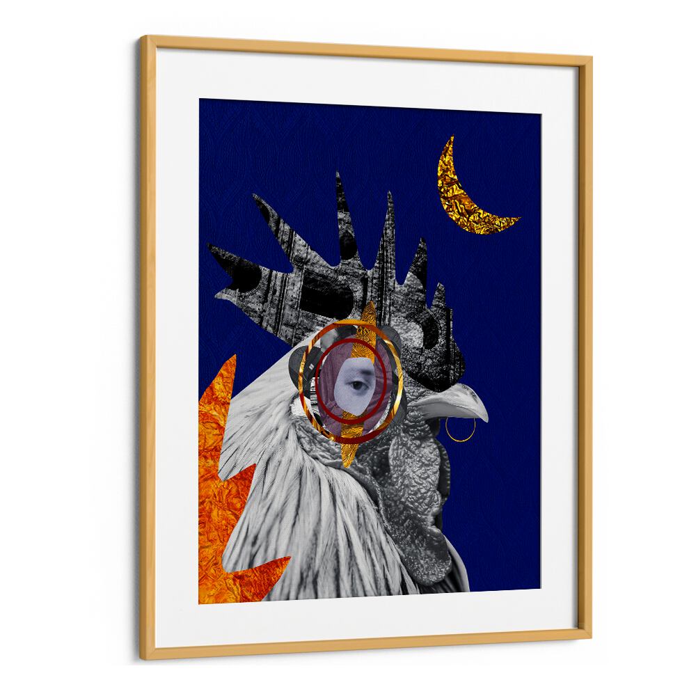 Colorful ROOSTER, SURREAL ART PRINTS featuring unique design, perfect for enhancing your kitchen’s artistic vibe.