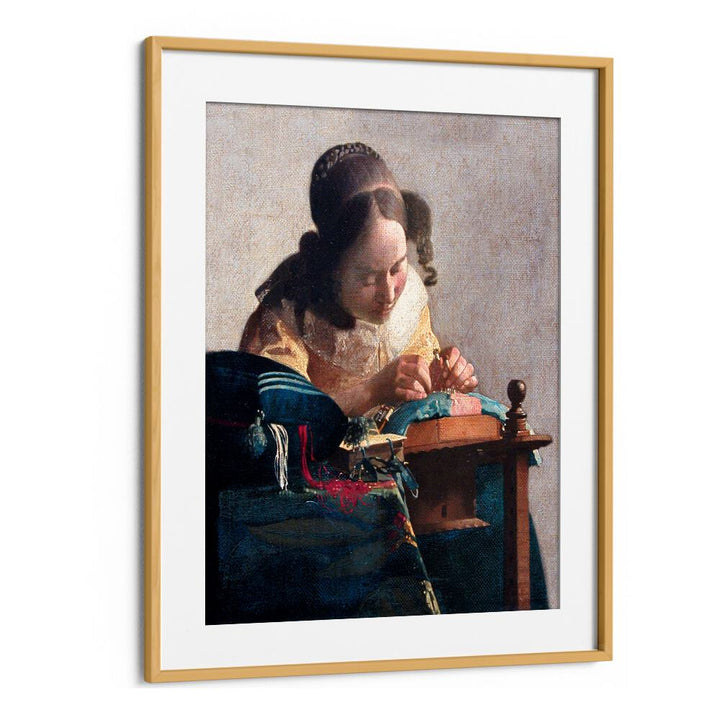 THE LACEMAKER (CA.1669–1671) BY JOHANNES VERMEER, VINTAGE PAINTINGS