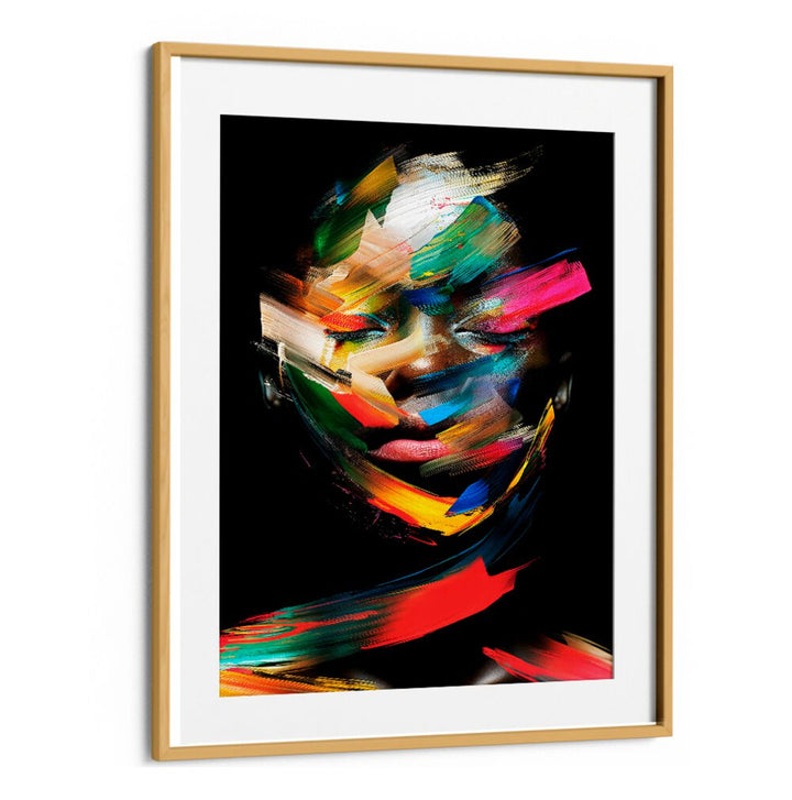 Colorful abstract artwork titled "FACELESS VI, ABSTRACT PAINTINGS" by Philippe Hugonnard adds vibrant style to any space.