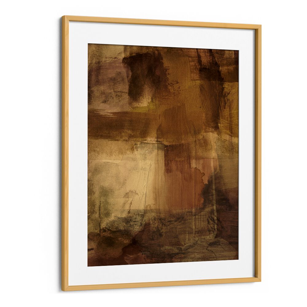 Elegant YESTERDAY'S WISHES, ABSTRACT PAINTINGS in rich earthy tones, perfect for modern home decor.