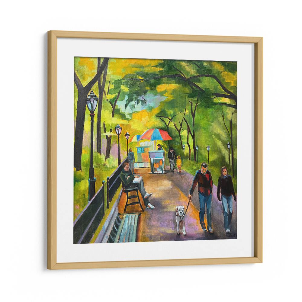CENTRAL PARK STROLL , LANDSCAPE PAINTINGS