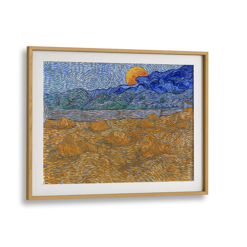 VAN GOGH'S WHEAT SHEAVES & RISING MOON (1889), VINTAGE PAINTINGS