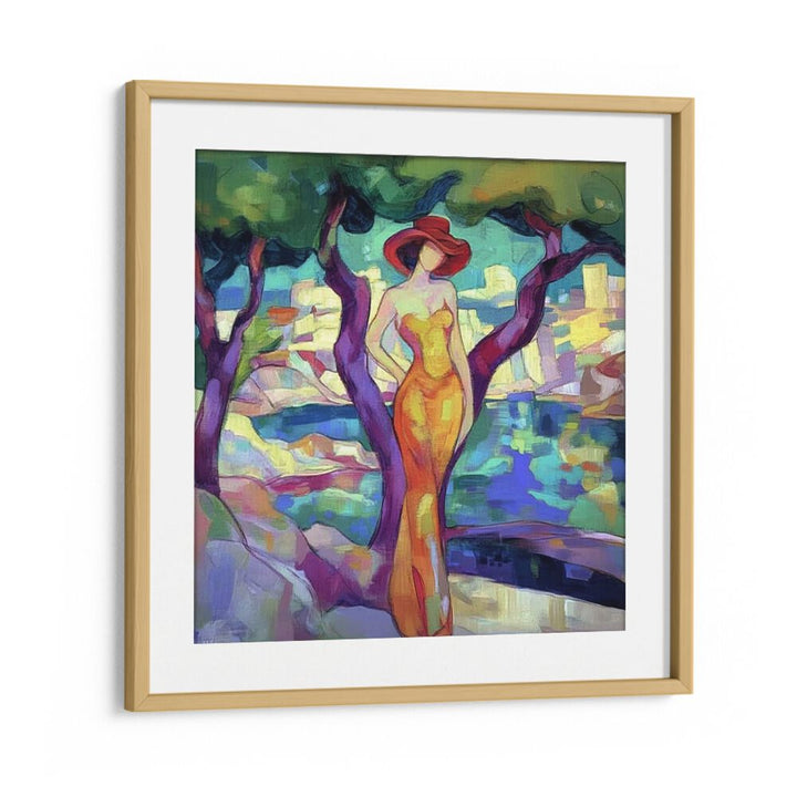 Elegant artwork of a WOMAN IN YELLOW exuding vibrancy, perfect for modern decor in any stylish home.
