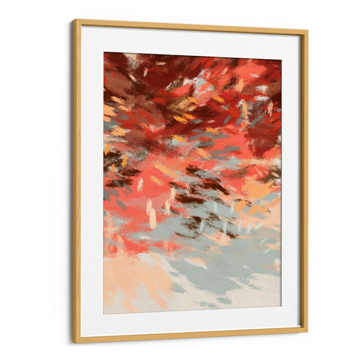 Vibrant hues and patterns characterize AUTUMN SHADOWS III, ABSTRACT PAINTINGS, capturing fall's enchanting beauty.