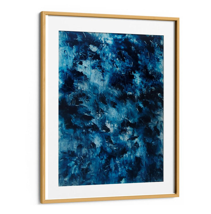 Stunning ABSTRACT DESIGN VI, ABSTRACT PAINTINGS in rich blue hues, perfect for modern expressionist decor.