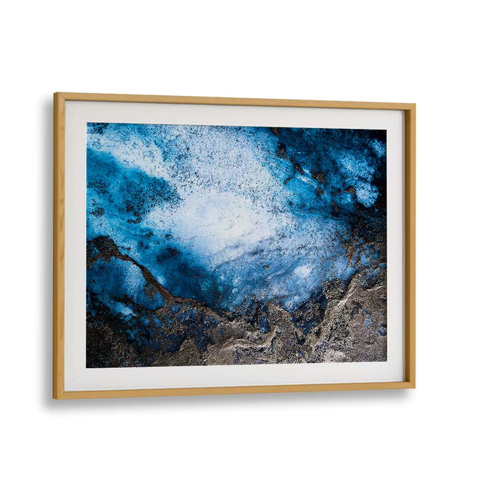 Oceanic Connecting Abstract Paintings showcase vibrant blues and textures, perfect for enhancing any space's aesthetic.