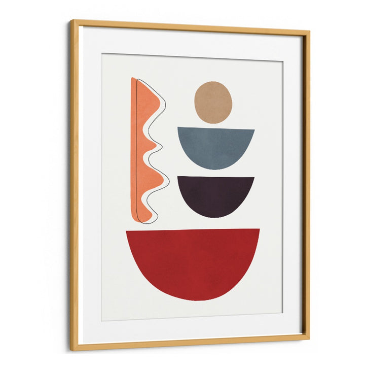 Colorful geometric shapes in a framed design, perfect for artistic expression with EXPRESSIVE V, GEOMETRIC ART PRINTS.