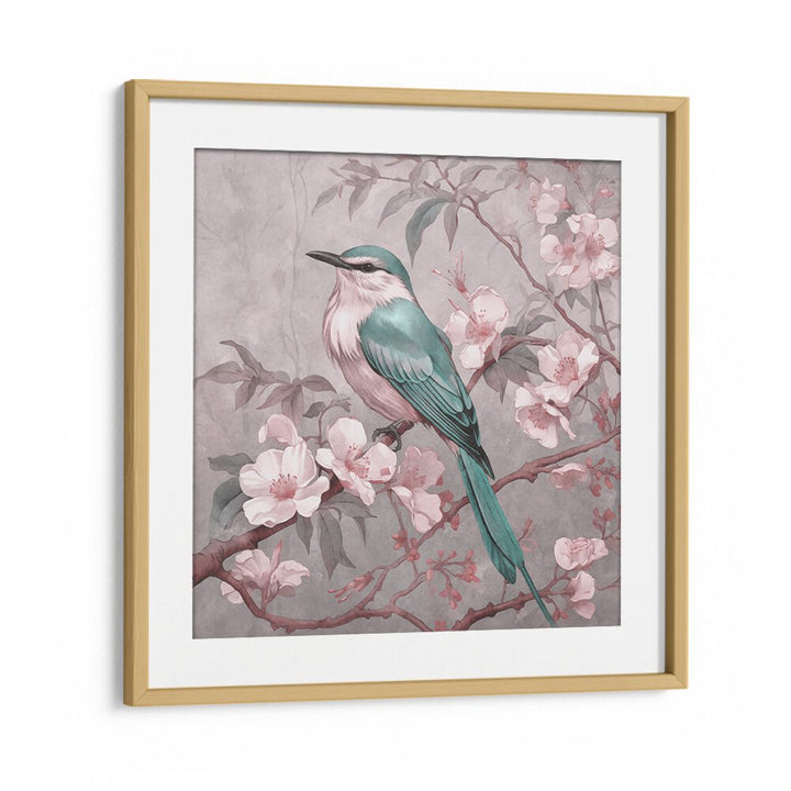 CHINOISERIE BIRD SPRING VIBES III BY ANDREA HAASE , WILDLIFE POSTERS, WILDLIFE PAINTINGS