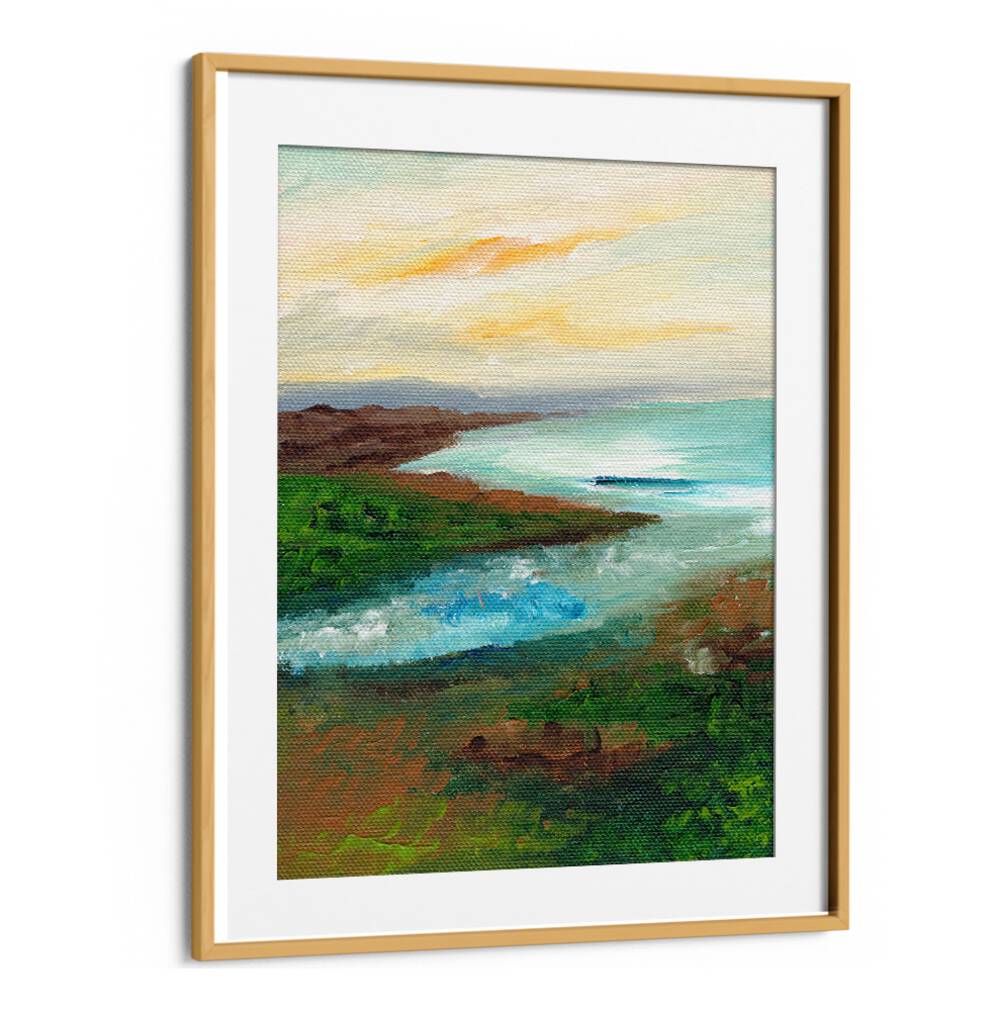 COASTAL SCAPE , LANDSCAPE PAINTINGS