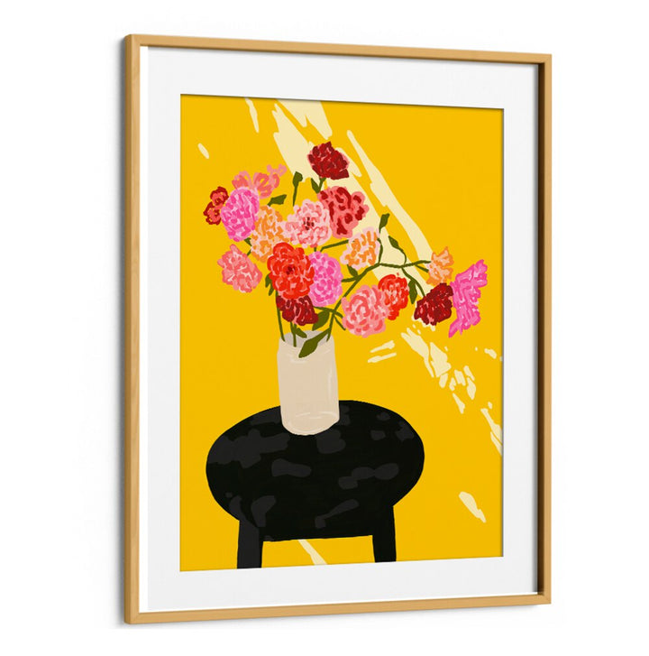 Bright floral flower paintings in a vase, enhancing spaces with WINDOW GLOW for a stunning visual effect.