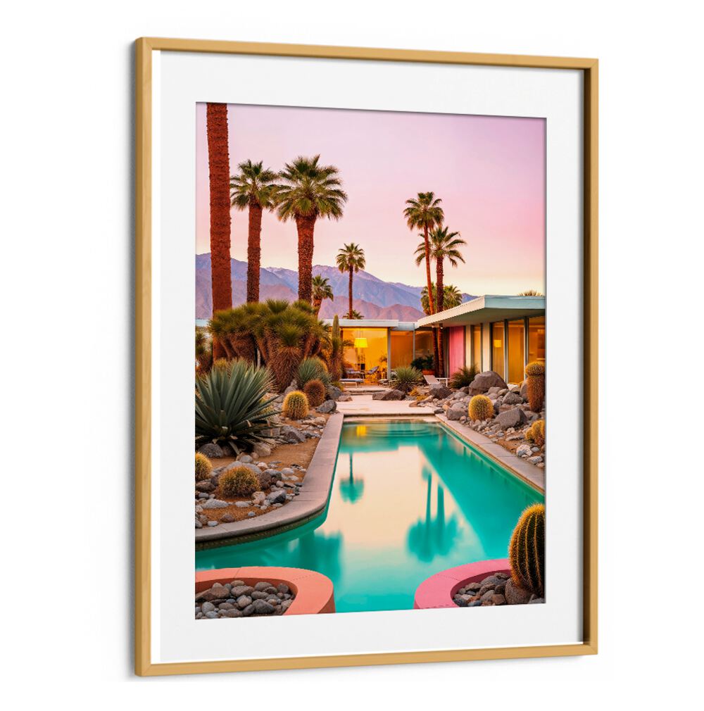 Transform your space with MID-CENTURY MAGIC, BEACH PAINTINGS by Philippe Hugonnard, showcasing stunning poolside vibes.