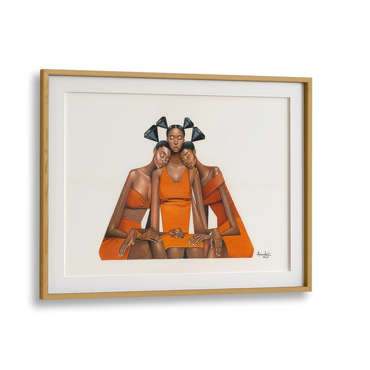 Celebrate connection with BLACKDIAMOND(SISTERHOOD), AFRICAN ART PAINTINGS showcasing unity and strength in vibrant colors.
