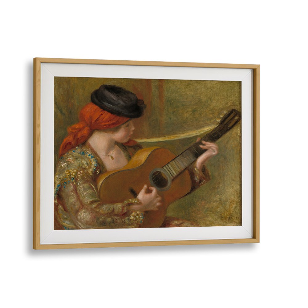 YOUNG SPANISH WOMAN WITH A GUITAR (1898) , VINTAGE PAINTINGS