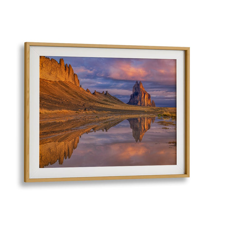 Stunning REFLECTION OF SHIPROCK, PHOTOGRAPHY PRINTS showcasing the iconic formation mirrored in serene waters.