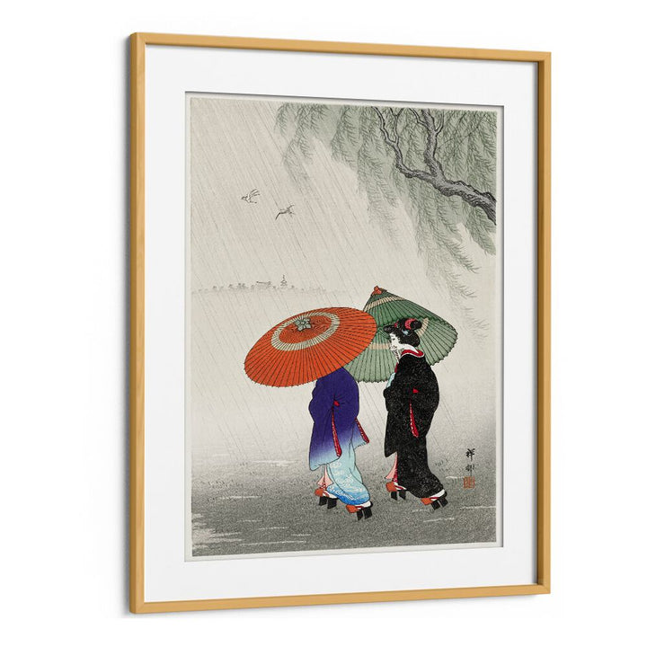 TWO WOMEN IN THE RAIN (1925 - 1936)  , JAPANESE PAINTINGS , JAPANESE ART PRINTS