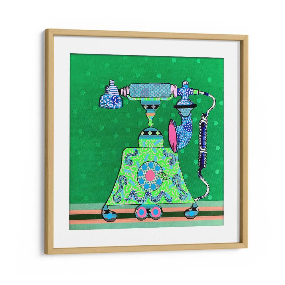 Brightly colored MIDNIGHT CALL, POP ART PAINTINGS featuring a vintage telephone design, perfect for modern decor.
