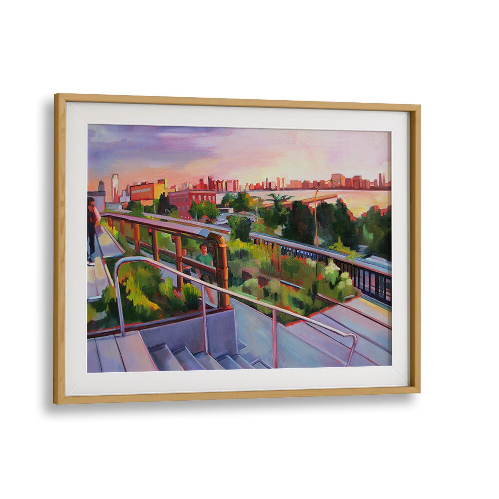 HIGH LINE SUNSET , LANDSCAPE PAINTINGS