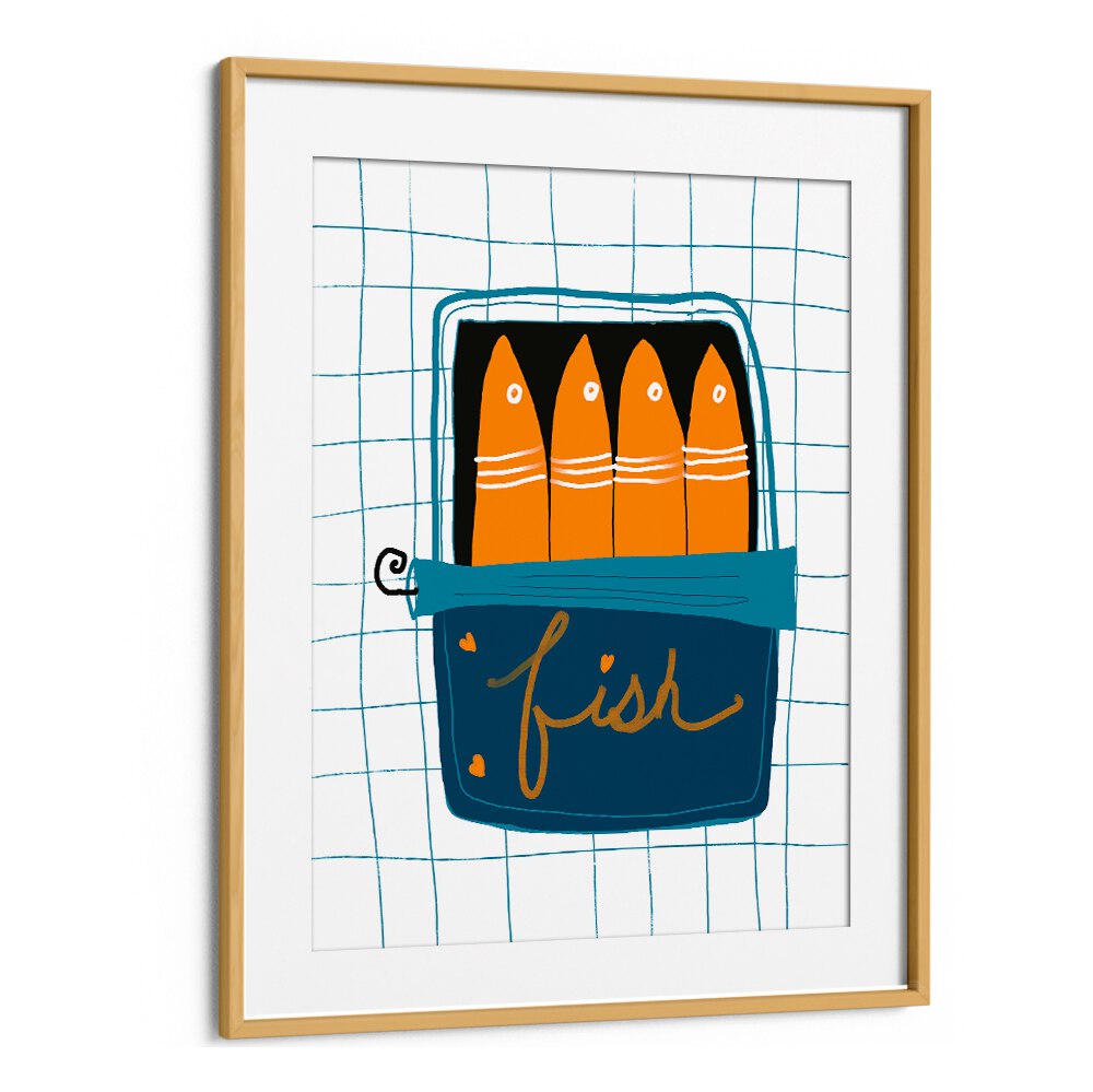 TINNED FISH II , KITCHEN POSTERS , KITCHEN ART PRINTS