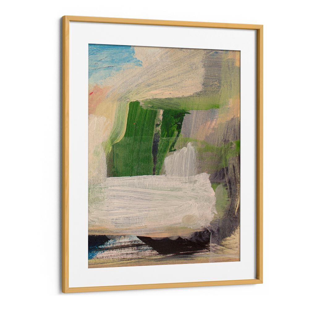 Serene brushstrokes create a calming effect in this abstract painting, perfect for modern decor.