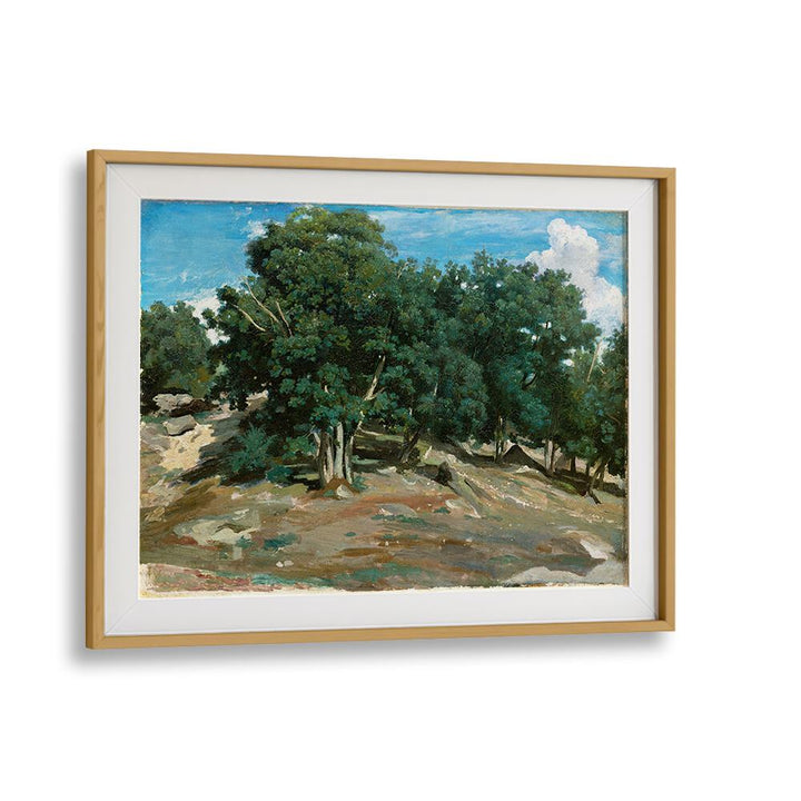 FONTAINEBLEAU OAK TREES AT BAS-BRÉAU (1832 OR 1833) , VINTAGE PAINTINGS