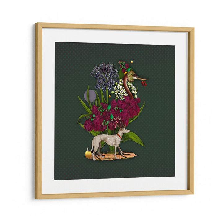 Colorful ENCHANTED FOREST VII, ANIMAL PAINTINGS featuring whimsical animals and flowers, perfect for home decor.