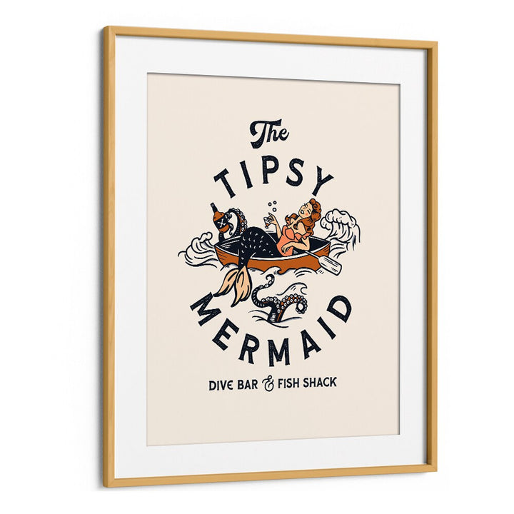 TIPSY MERMAID BY THE WHISKEY GINGER ,BAR POSTERS , BAR ART PRINTS