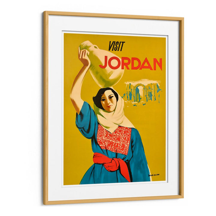 Colorful VISIT JORDAN, VINTAGE TRAVEL POSTERS showcasing cultural heritage and stunning landscapes for your decor.