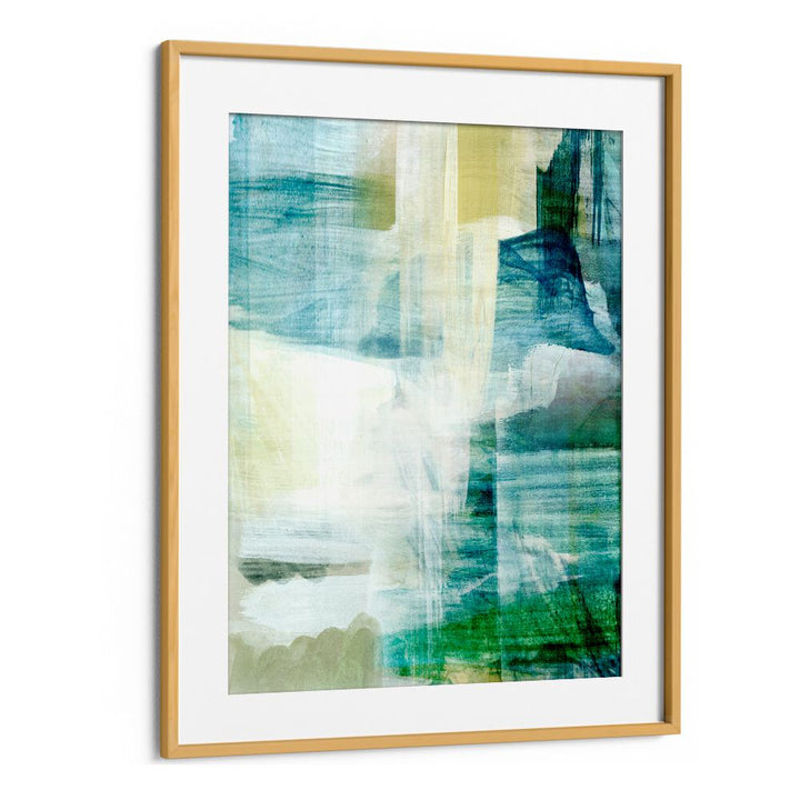Colorful abstract painting titled RAIN COLLAGE I, showcasing vibrant hues, perfect for modern decor.