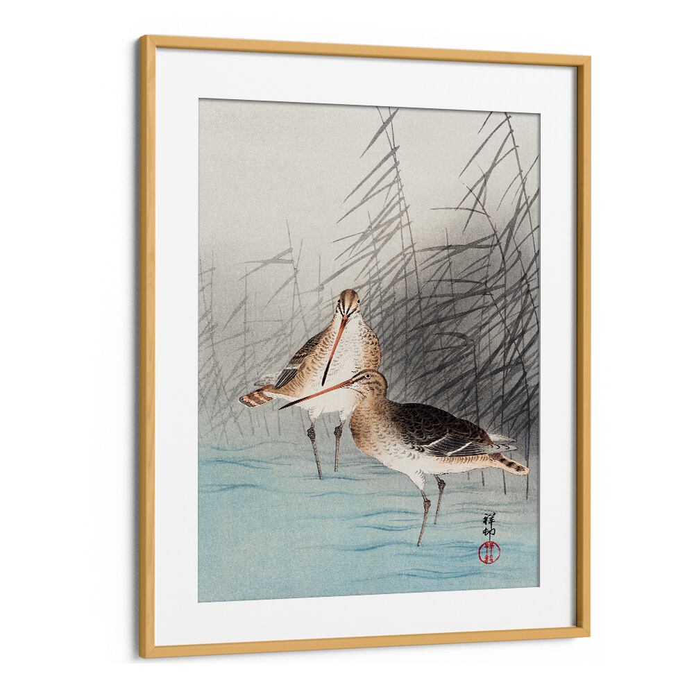 TWO BAR-TAILED GODWITS (1926)  , JAPANESE PAINTINGS , JAPANESE ART PRINTS