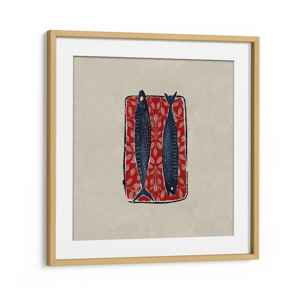 Vibrant SARDINE IN RED, KITCHEN POSTERS bring gourmet seafood art to your kitchen décor, ideal for culinary enthusiasts.
