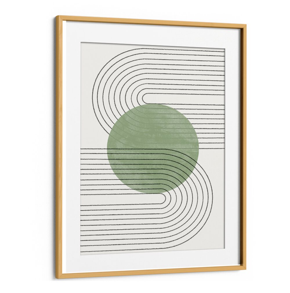 GREEN BALANCE NO.V , BOHO ART PAINTINGS