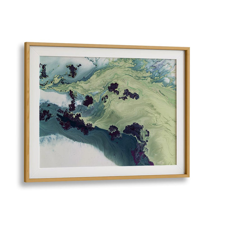 Vibrant UNTOUCHED ESTUARIES, ABSTRACT PAINTINGS framed art piece enhancing any room with stunning colors.