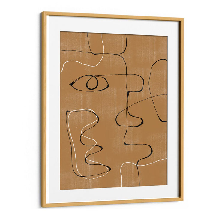 Stylish ABSTRACT FACE NO3, LINE ART PAINTINGS framed art piece, perfect for modern home decor. Elevate your collection!