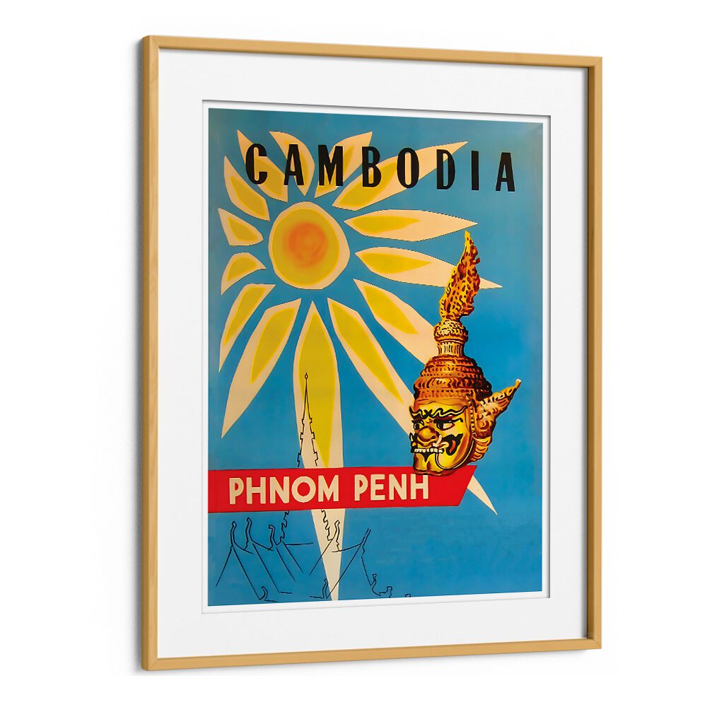 Explore the charm of Cambodia with these vibrant vintage travel posters, perfect for any decor.