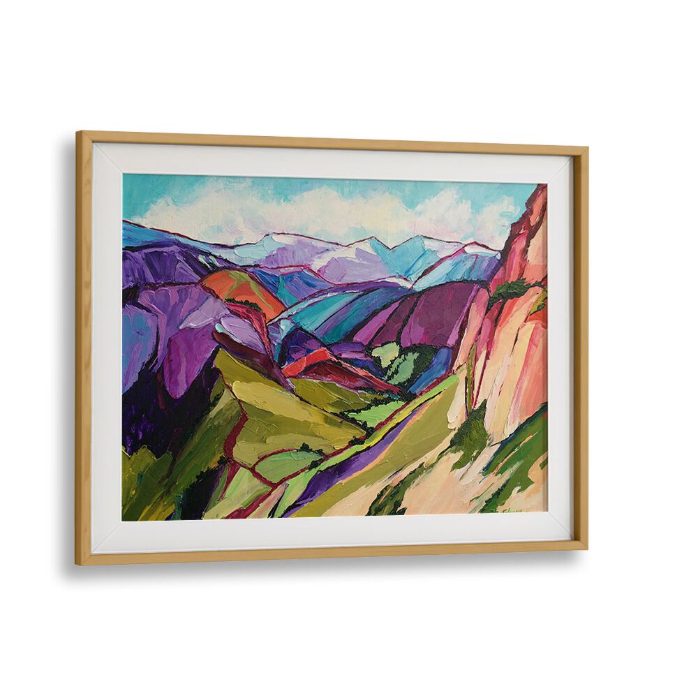 HIKING IN THE SWISS ALPS , LANDSCAPE PAINTINGS
