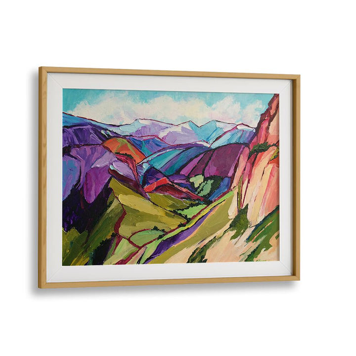 HIKING IN THE SWISS ALPS , LANDSCAPE PAINTINGS