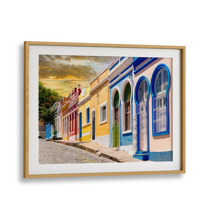 COLORFUL SUNSET STREET , BEACH PAINTINGS