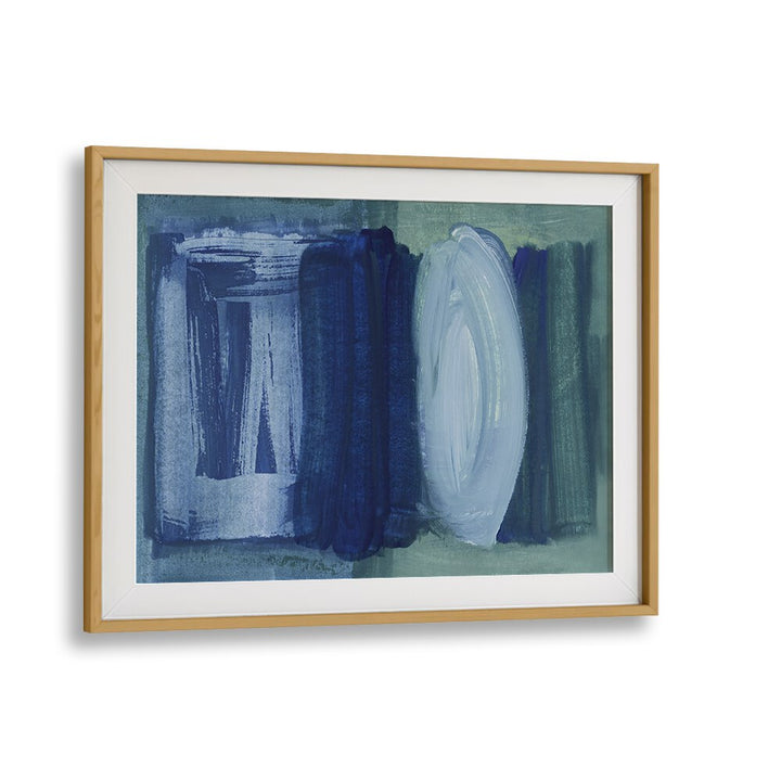 Vibrant BRUSHSTROKES BLUE GREEN, ABSTRACT PAINTINGS, perfect for enhancing home or office decor with a refreshing touch.