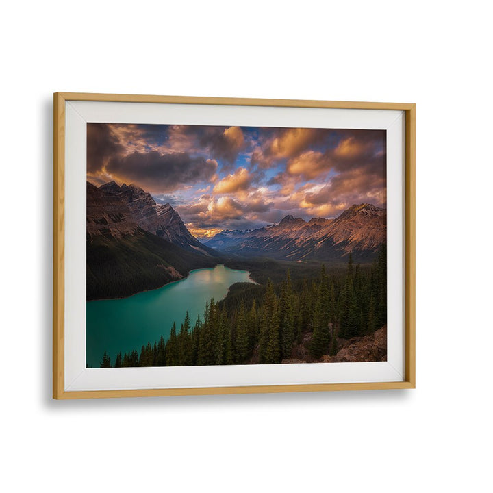 Stunning PEYTO LAKE AT DUSK, PHOTOGRAPHY PRINTS showcasing serene wilderness and vibrant colors for your space.