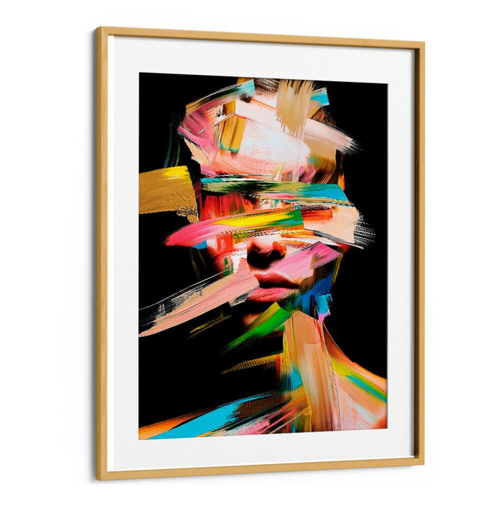 Colorful abstract artwork, "FACELESS V," by Philippe Hugonnard, showcases an innovative artistic style.