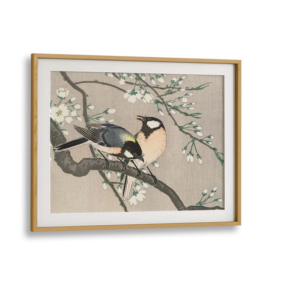 TITS ON CHERRY BRANCH (1900–1910)  , JAPANESE PAINTINGS , JAPANESE ART PRINTS