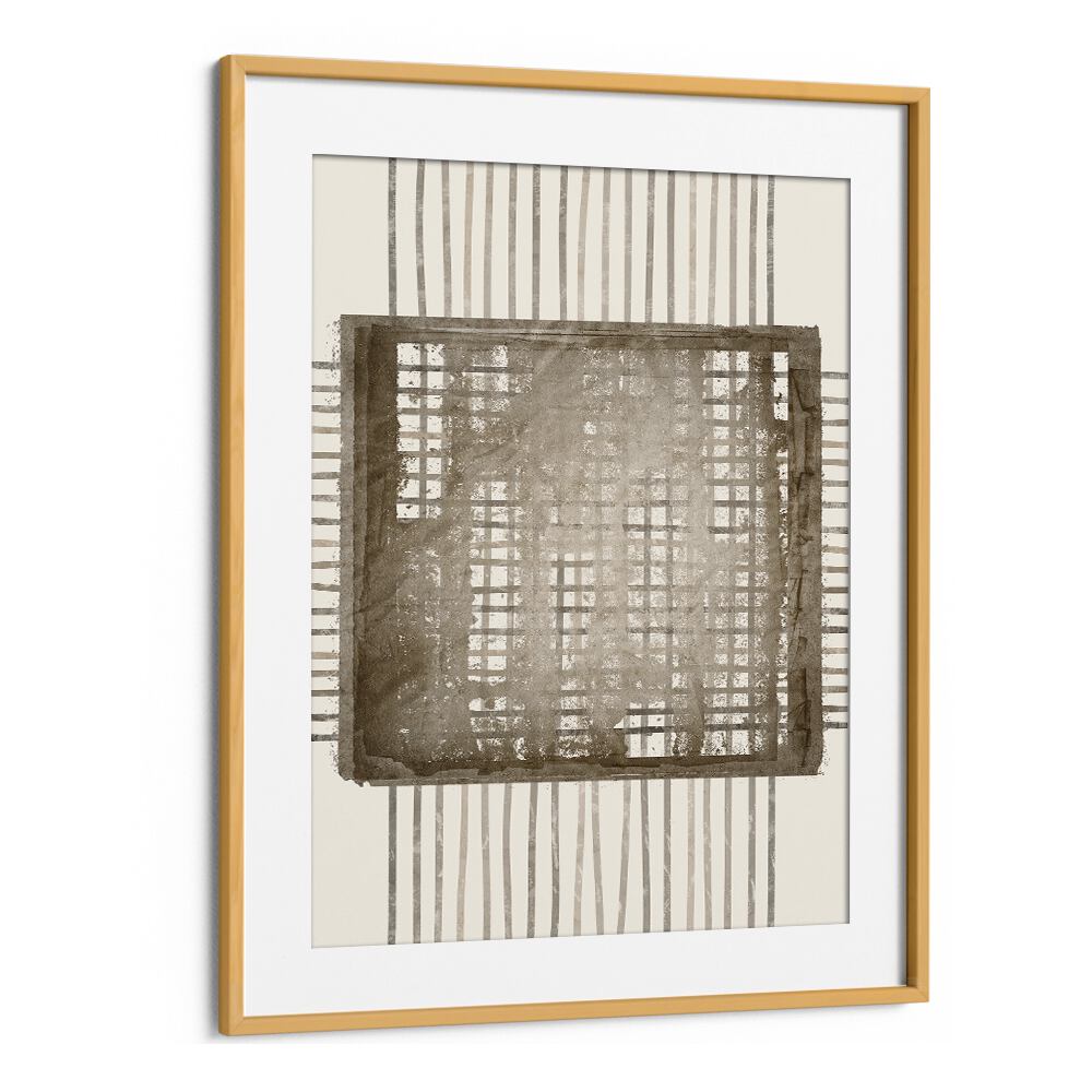 Stylish COCOA ROPES III, GEOMETRIC ART PRINTS framed artwork, perfect for modern home decor enthusiasts.