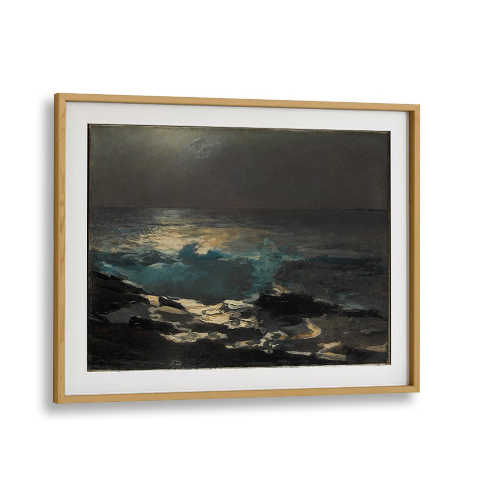 MOONLIGHT, WOOD ISLAND LIGHT , VINTAGE PAINTINGS