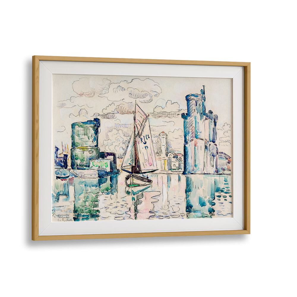 ENTRANCE TO THE HARBOR OF LA ROCHELLE , VINTAGE PAINTINGS