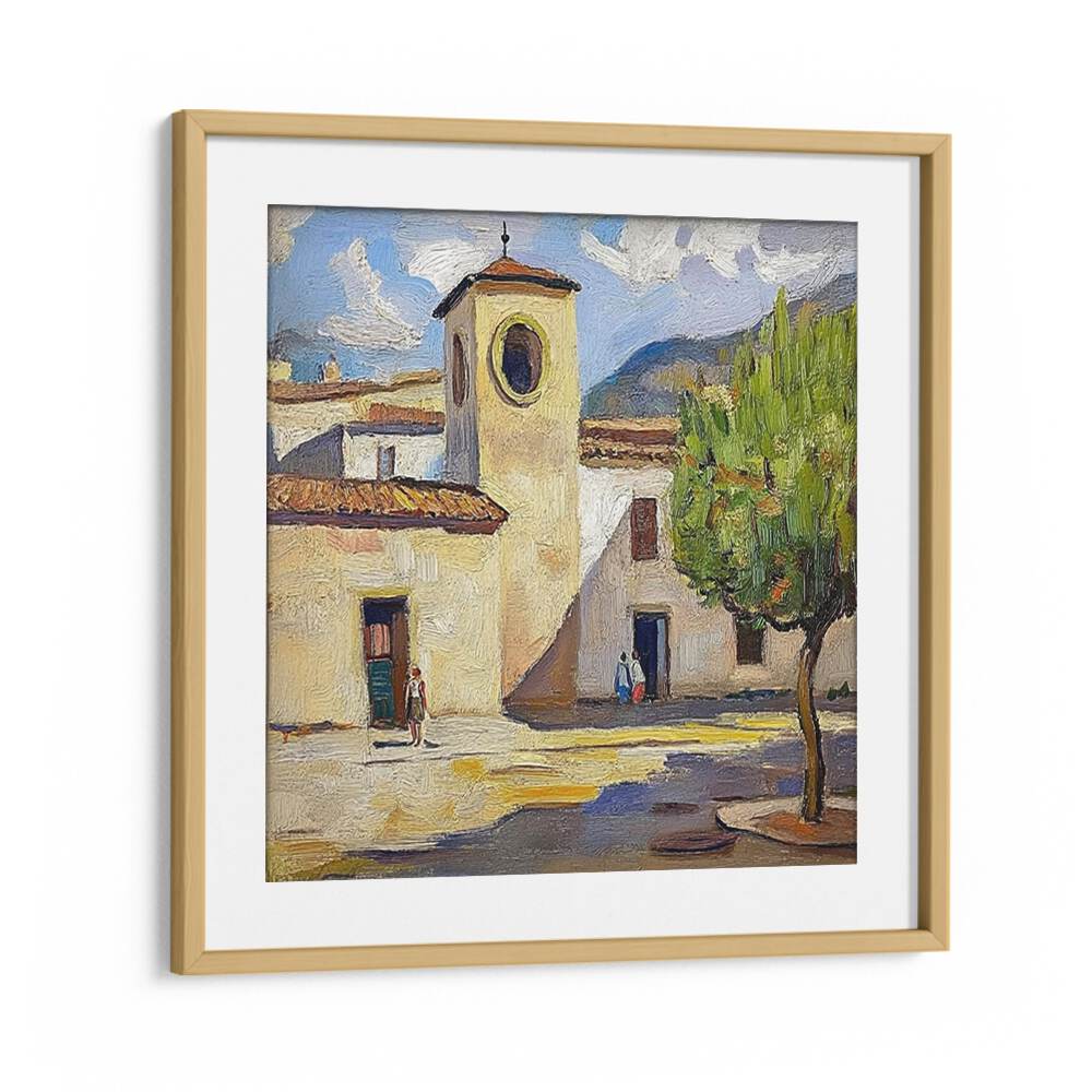 Art depicting a charming TOWN IN SPAIN, showcasing vibrant culture and picturesque landscapes. Perfect for home decor.