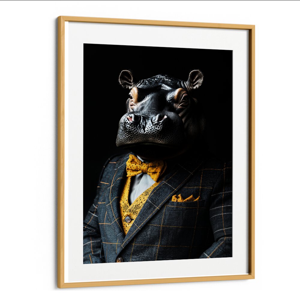 WILD SUITS - HIPPOPOTAMUS , ANIMAL PAINTINGS