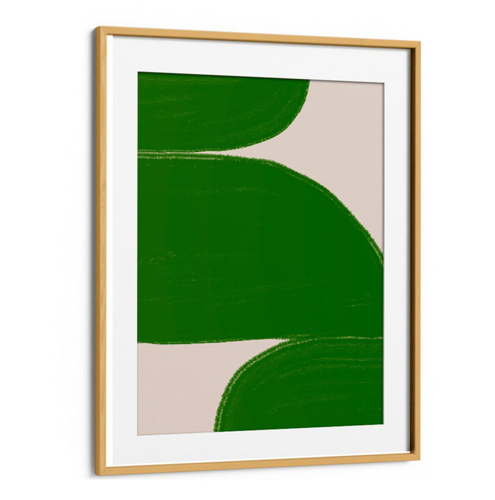 GREEN SUMMER SHAPES , ABSTRACT PAINTINGS