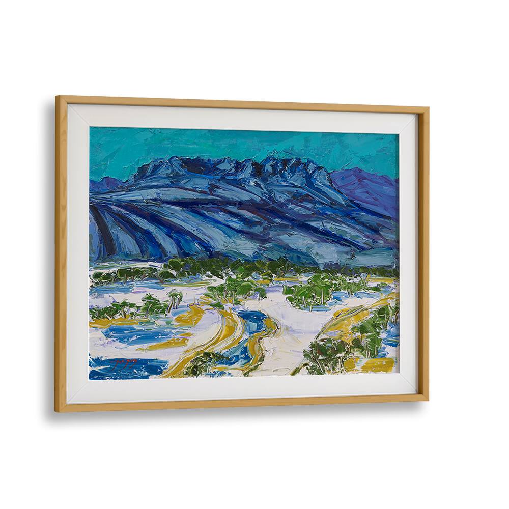 Vibrant SNOWY WITH MOUNTAINS, LANDSCAPE PAINTINGS showcasing a serene winter scene, perfect for home decor.